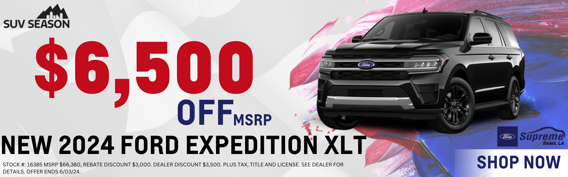 2024 Expedition XLT $6500 off MSRP